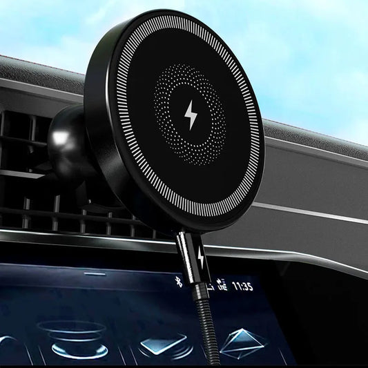 15W Magnetic Wireless Car Charger – 360° Air Vent Mount, Qi Fast Charging